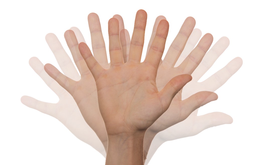 A hand waving hello