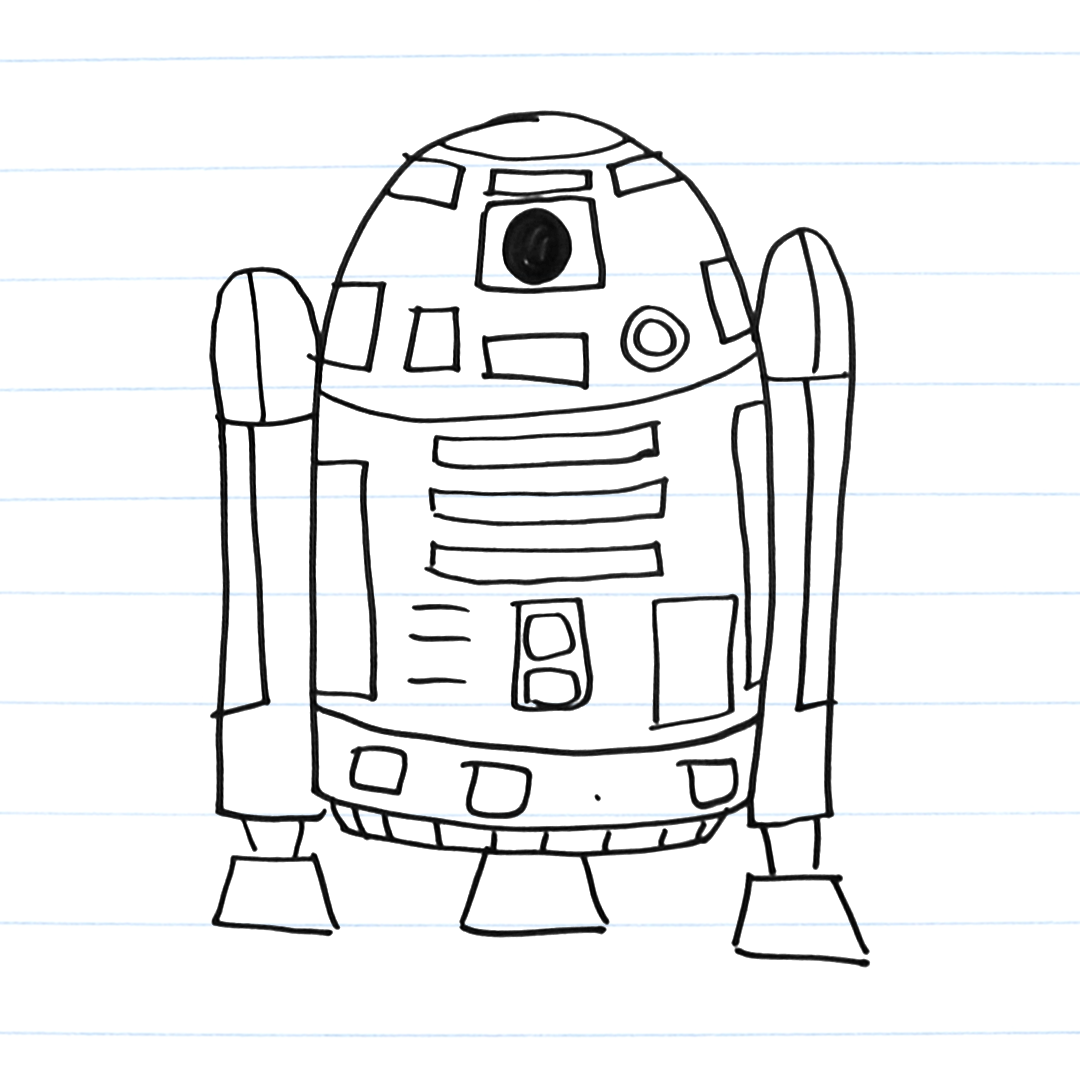 Drawing of R2-D2