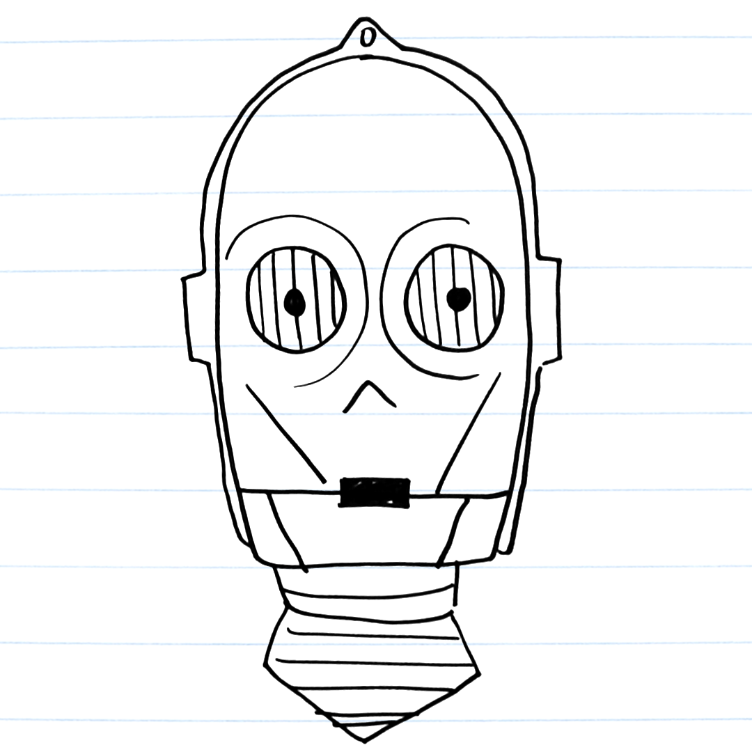 Drawing of C3-PO