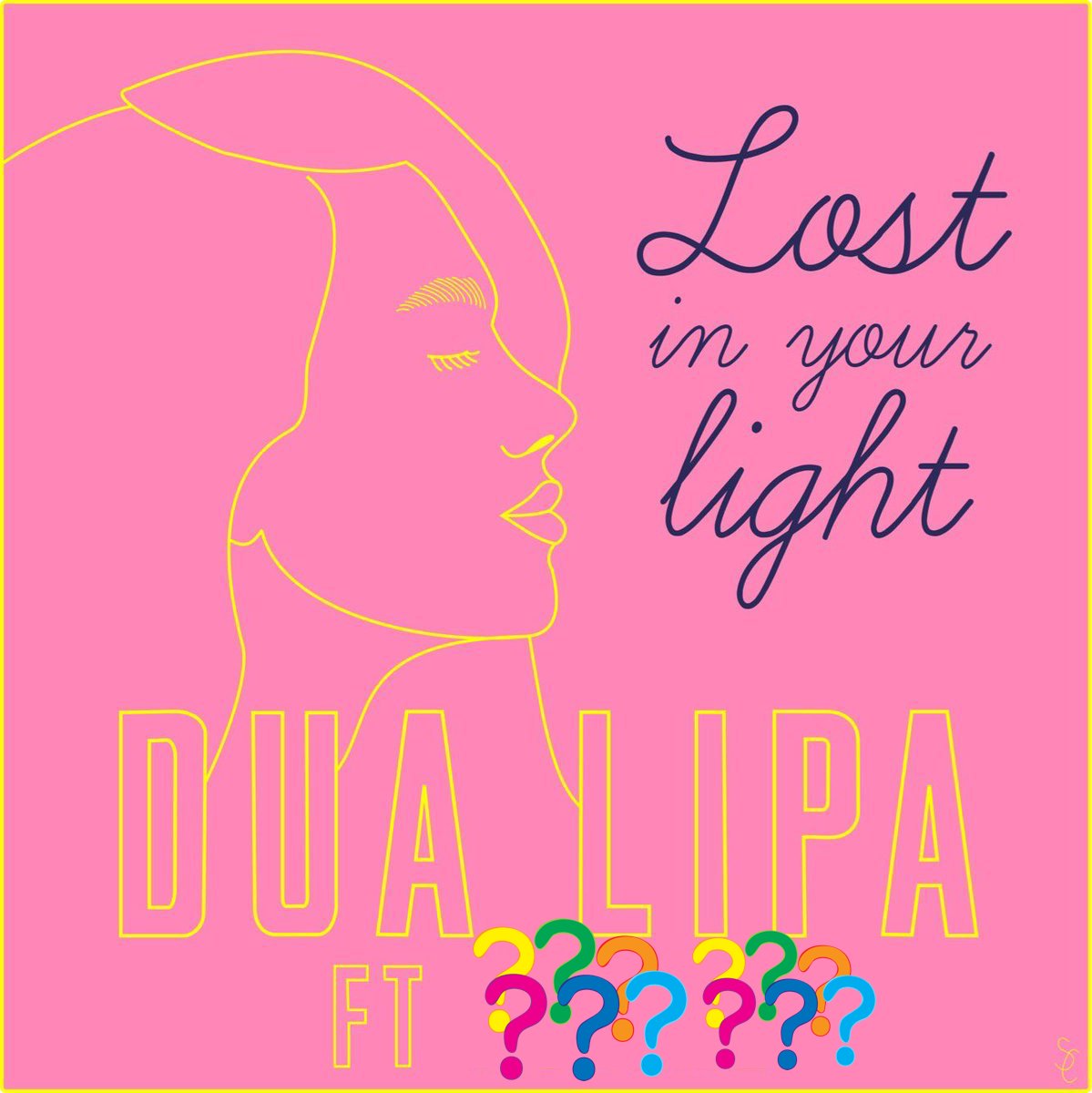 Dua Lipa's cover for Lost In Your Light single