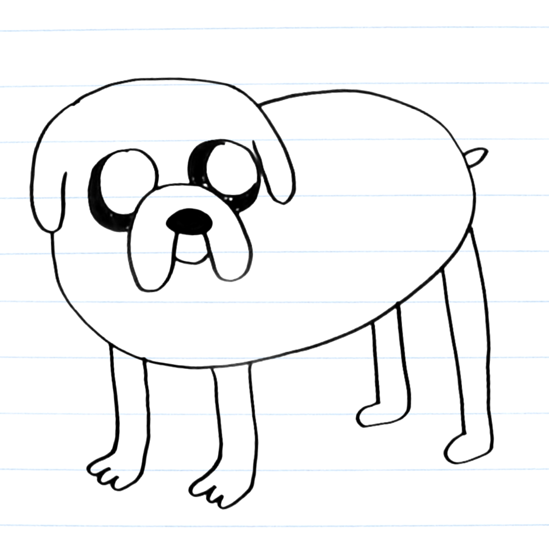 Drawing of Jake the dog