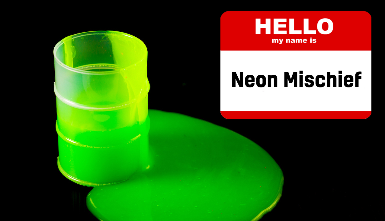 Working out slime names: neon slime!