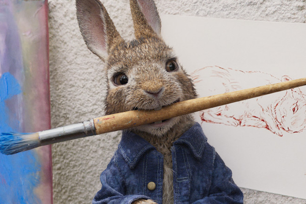 Peter Rabbit tries his hand at painting