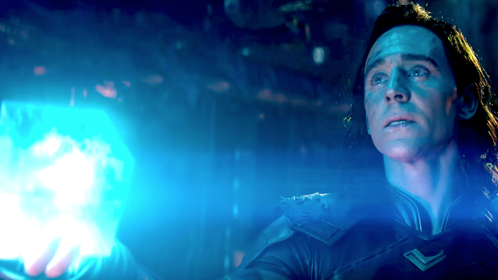 Loki and his glowing blue cube | Avengers Trivia