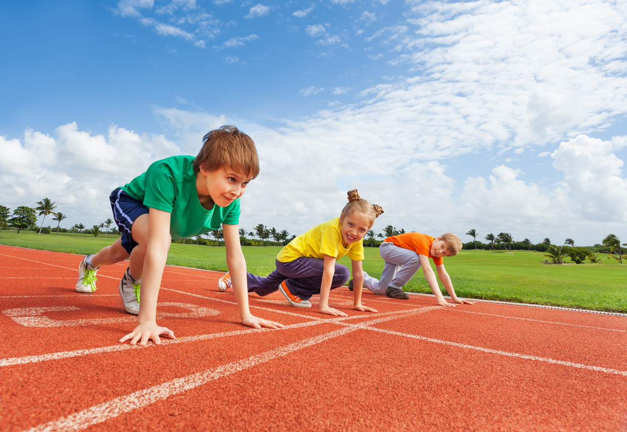 Kids take part in athletics 