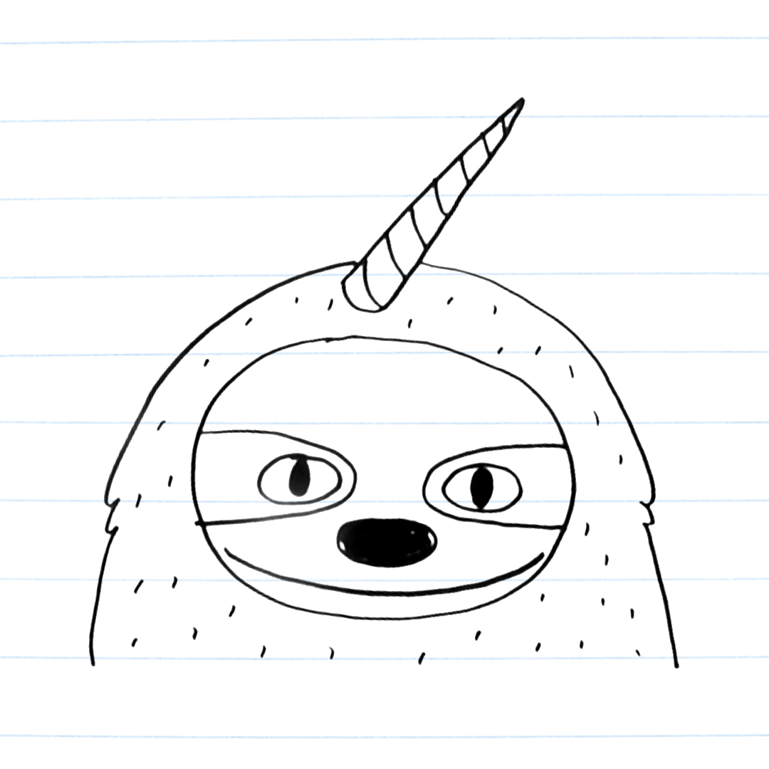 Slothicorn drawing