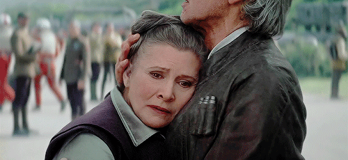 Han and Leia in The Force Awakens