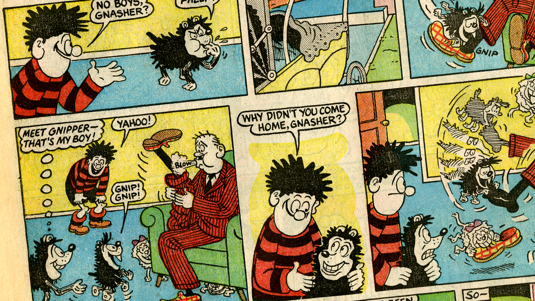 Gnipper's first comic strip appearance