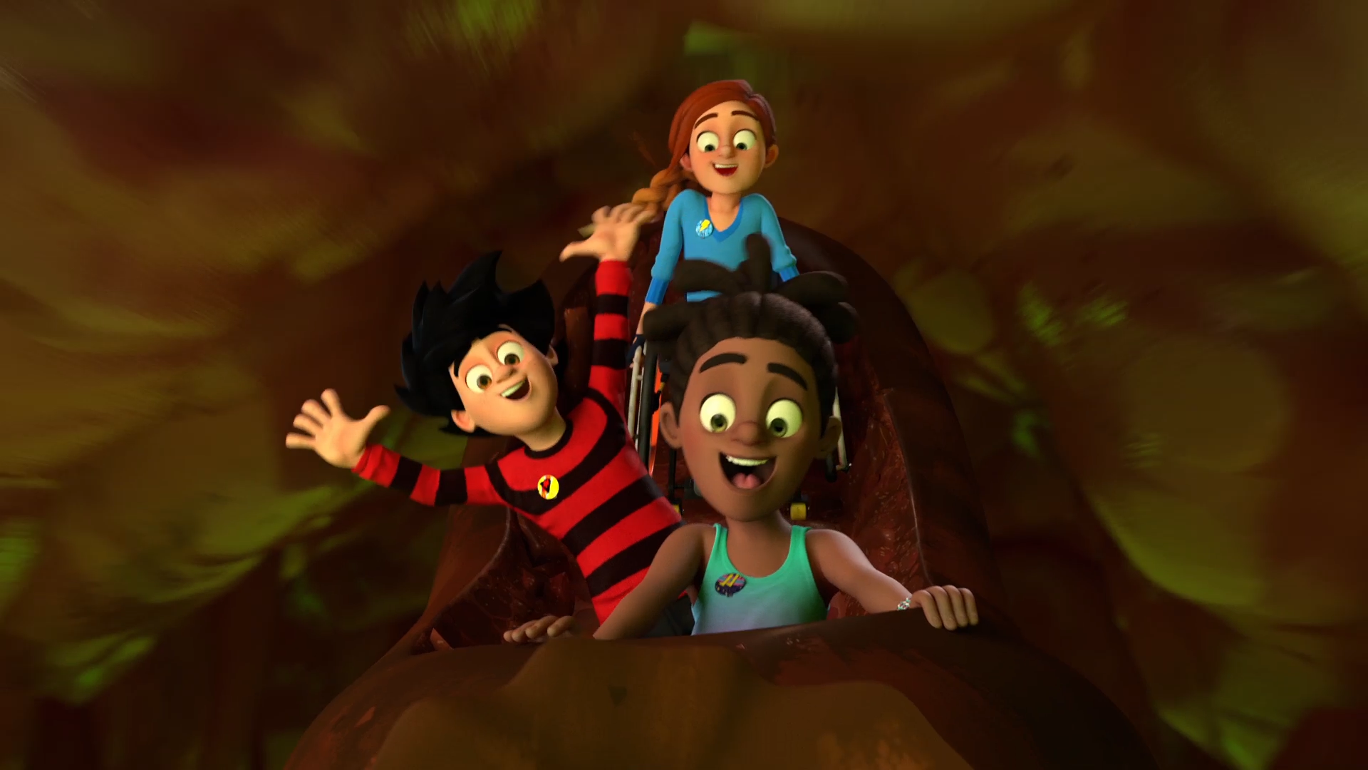 Dennis, JJ and Rubi from Dennis & Gnasher Unleashed!