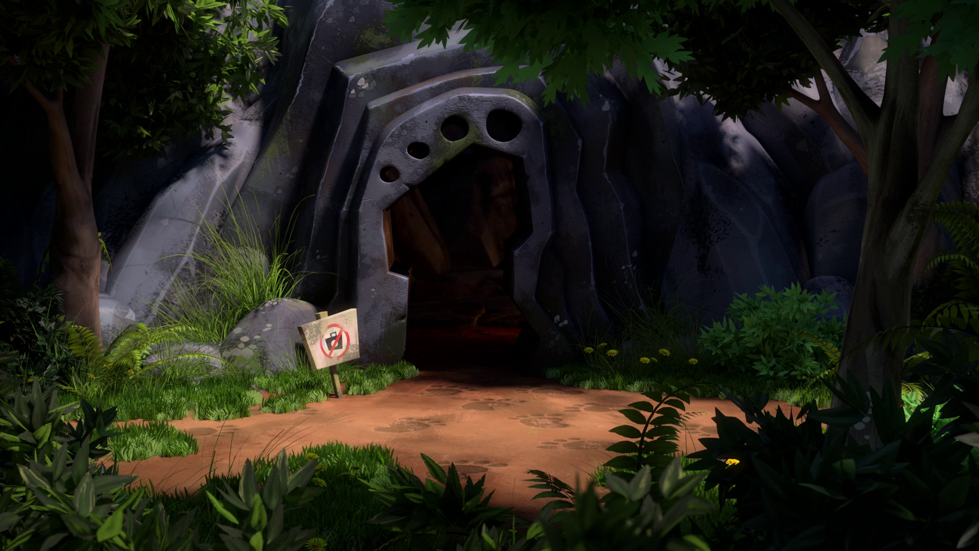 The Yeti Cave in Beanotown forest