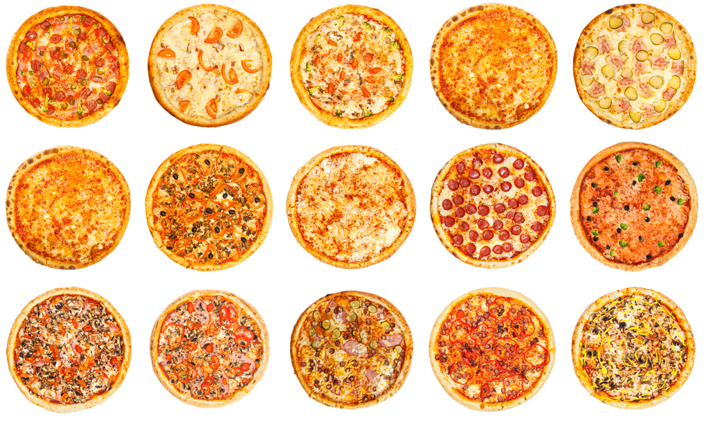 A selection of pizzas