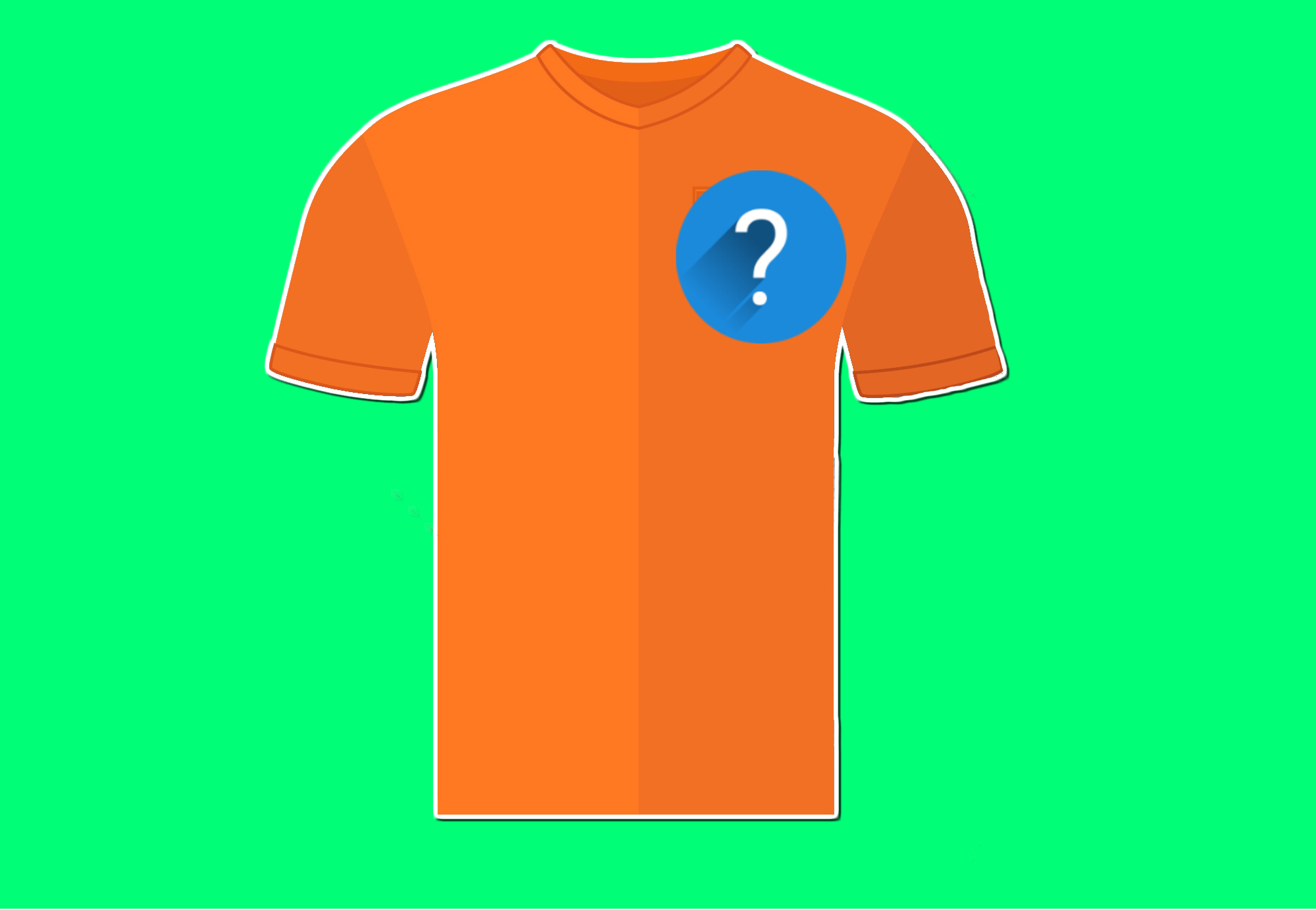 A bright orange football shirt
