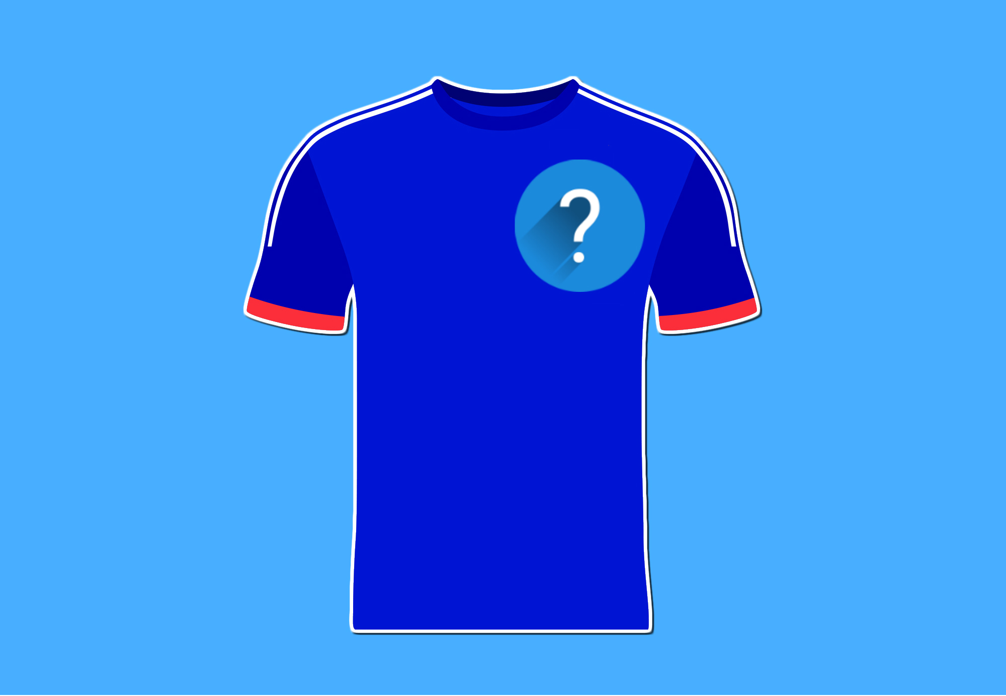 A blue and red football shirt