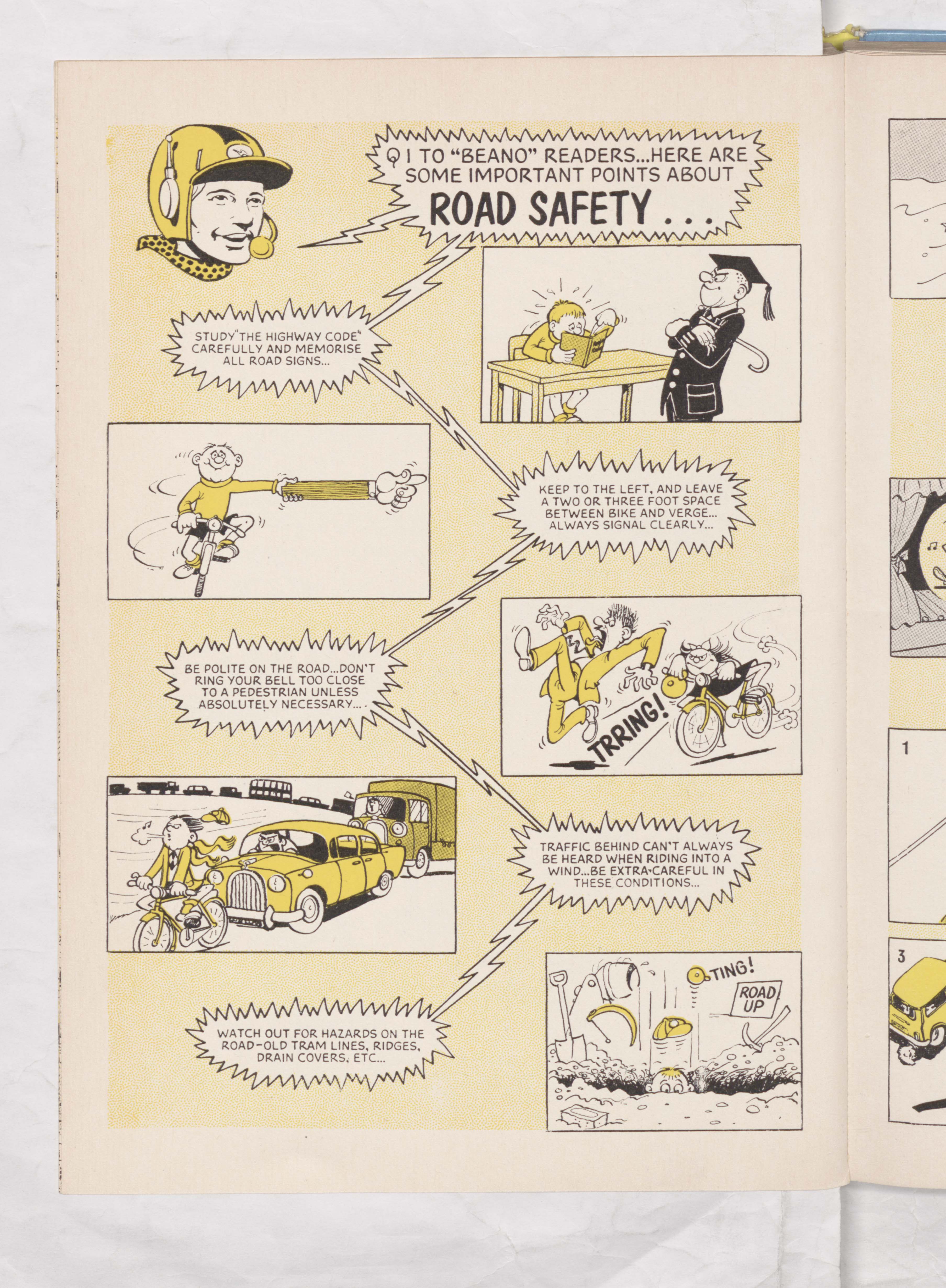 Beano Book 1970 - Q-Bikes - Page 12 safety steps