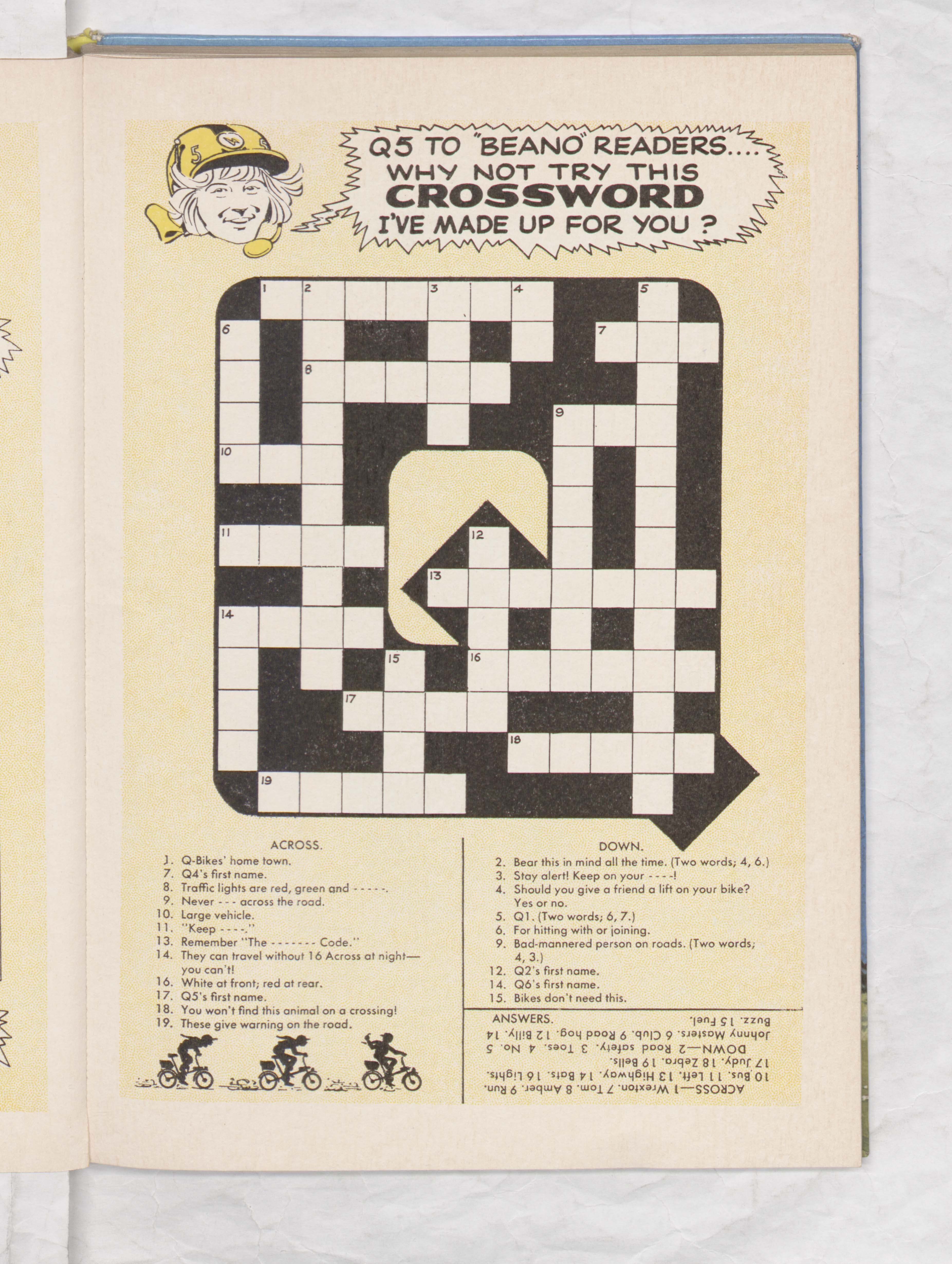 Beano Book 1970 - Q-Bikes - Page 15 crossword