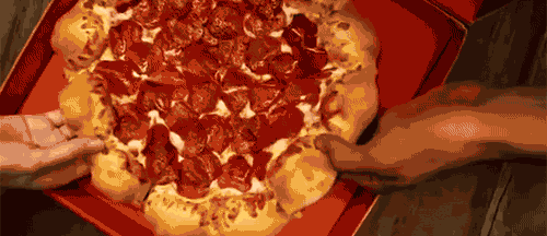 A big pepperoni pizza