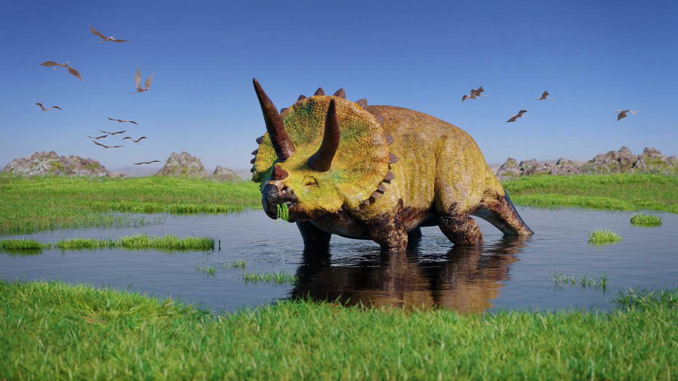 This dinosaur had three horns on its head