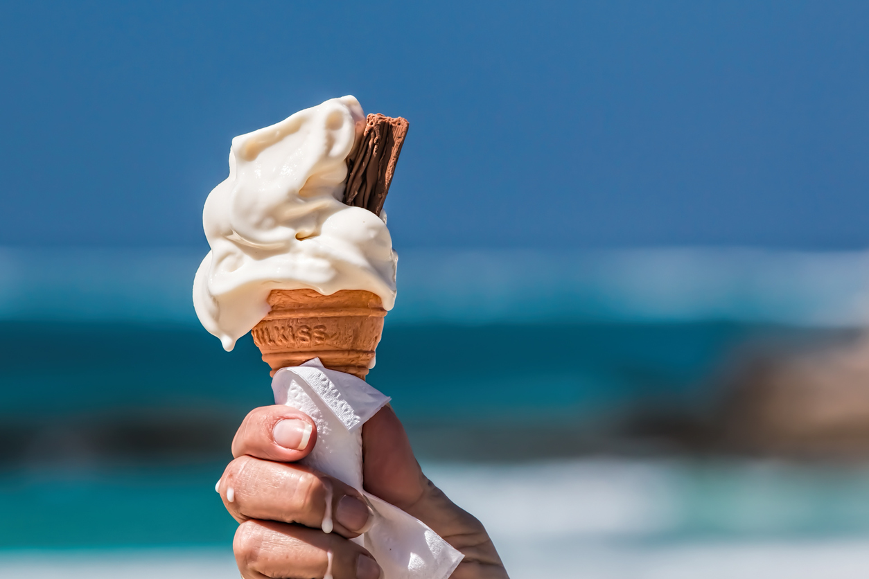 An ice cream at the beach