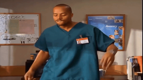 Scrubs' Turk busts out some moves