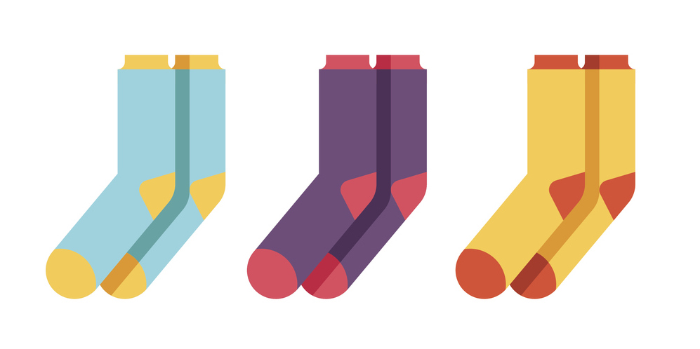 Some colourful socks