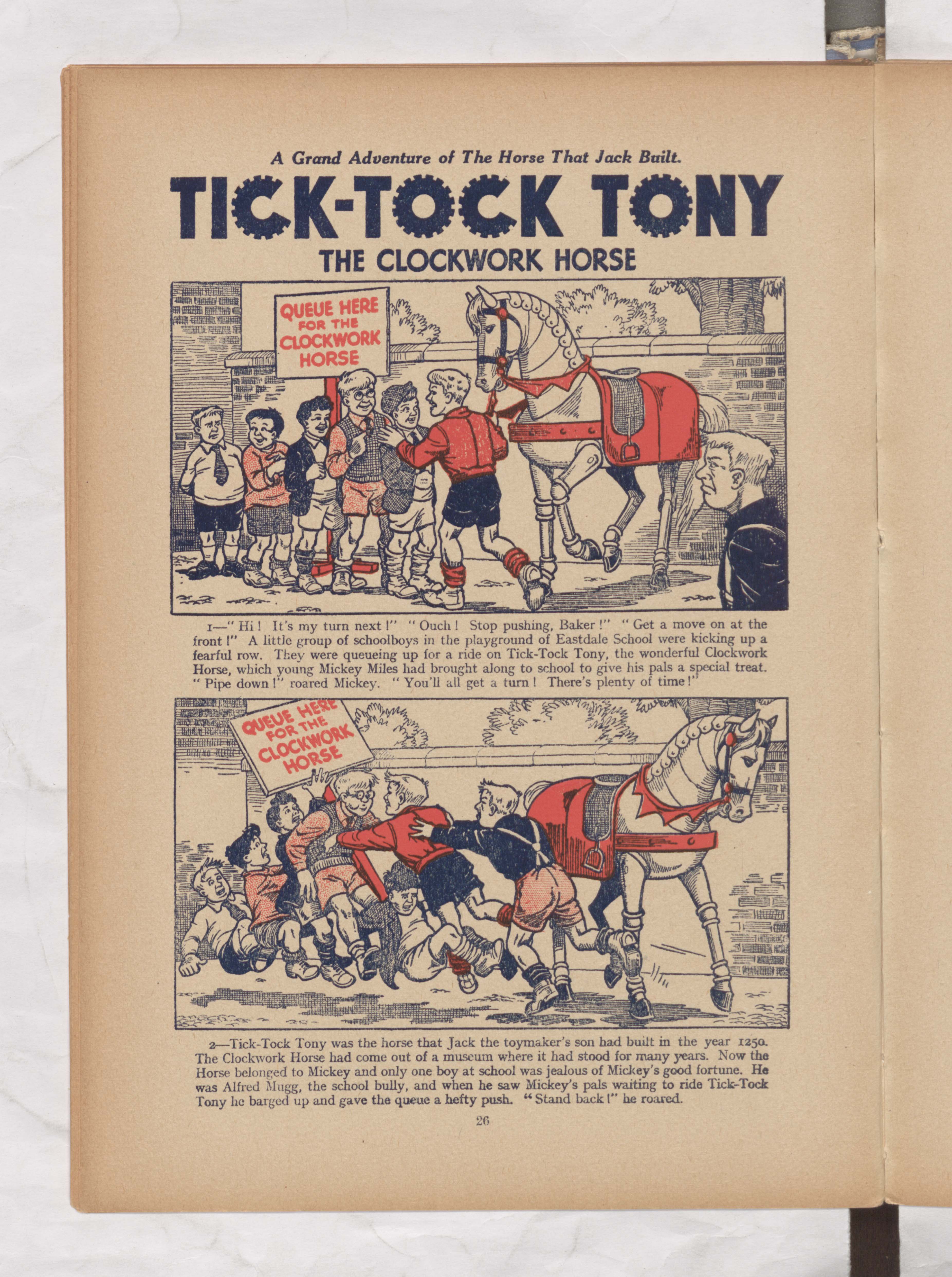 tick tock tony beano book 1952 annual