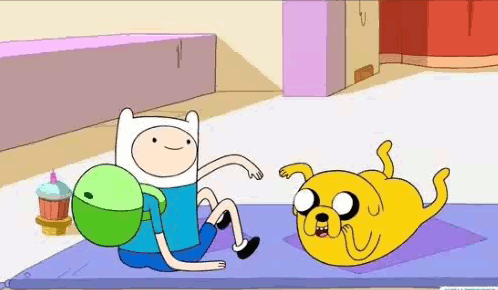 Adventure Time's Jake and Finn bump fists