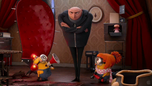 Gru gets annoyed by his Minions