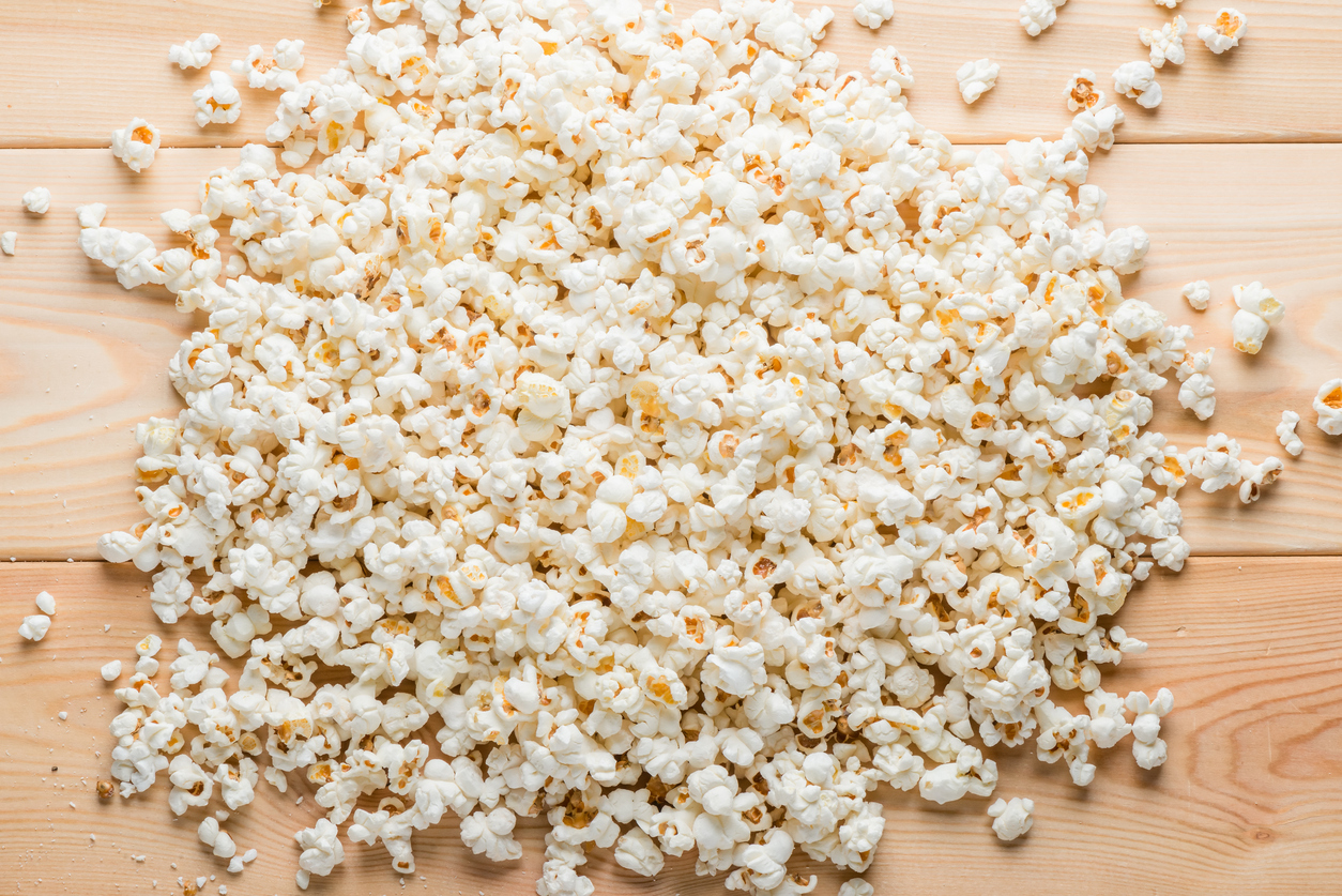 A huge pile of popcorn
