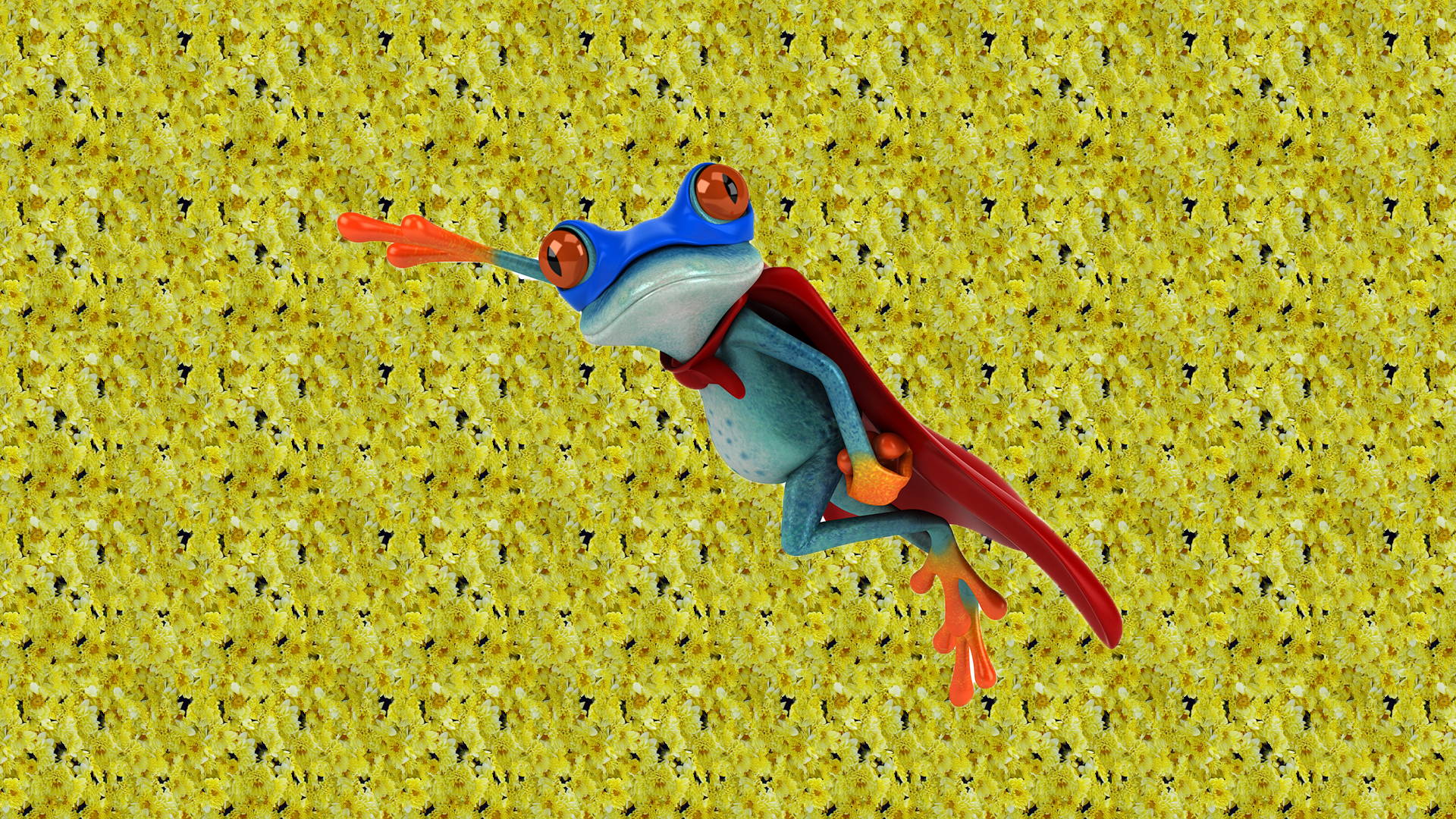 A superhero frog