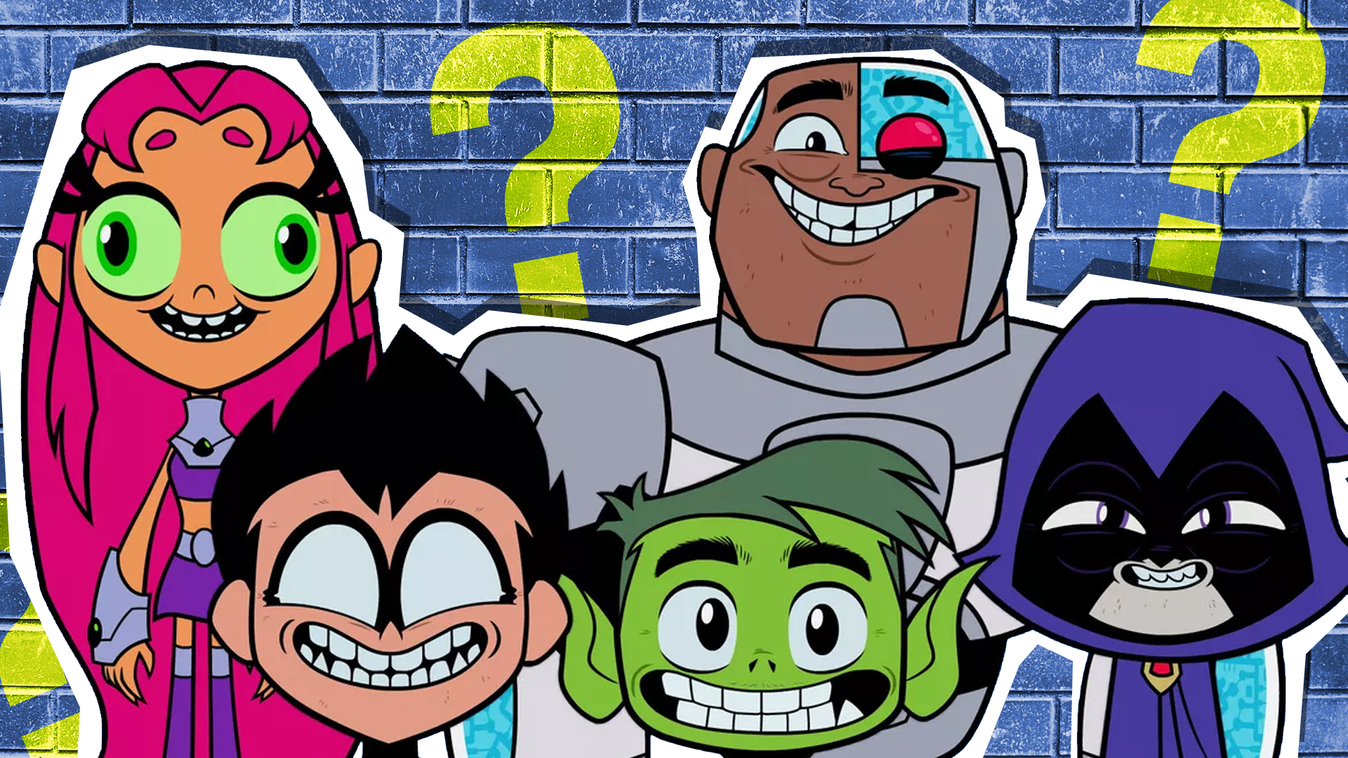 Teen Titans pulling funny faces