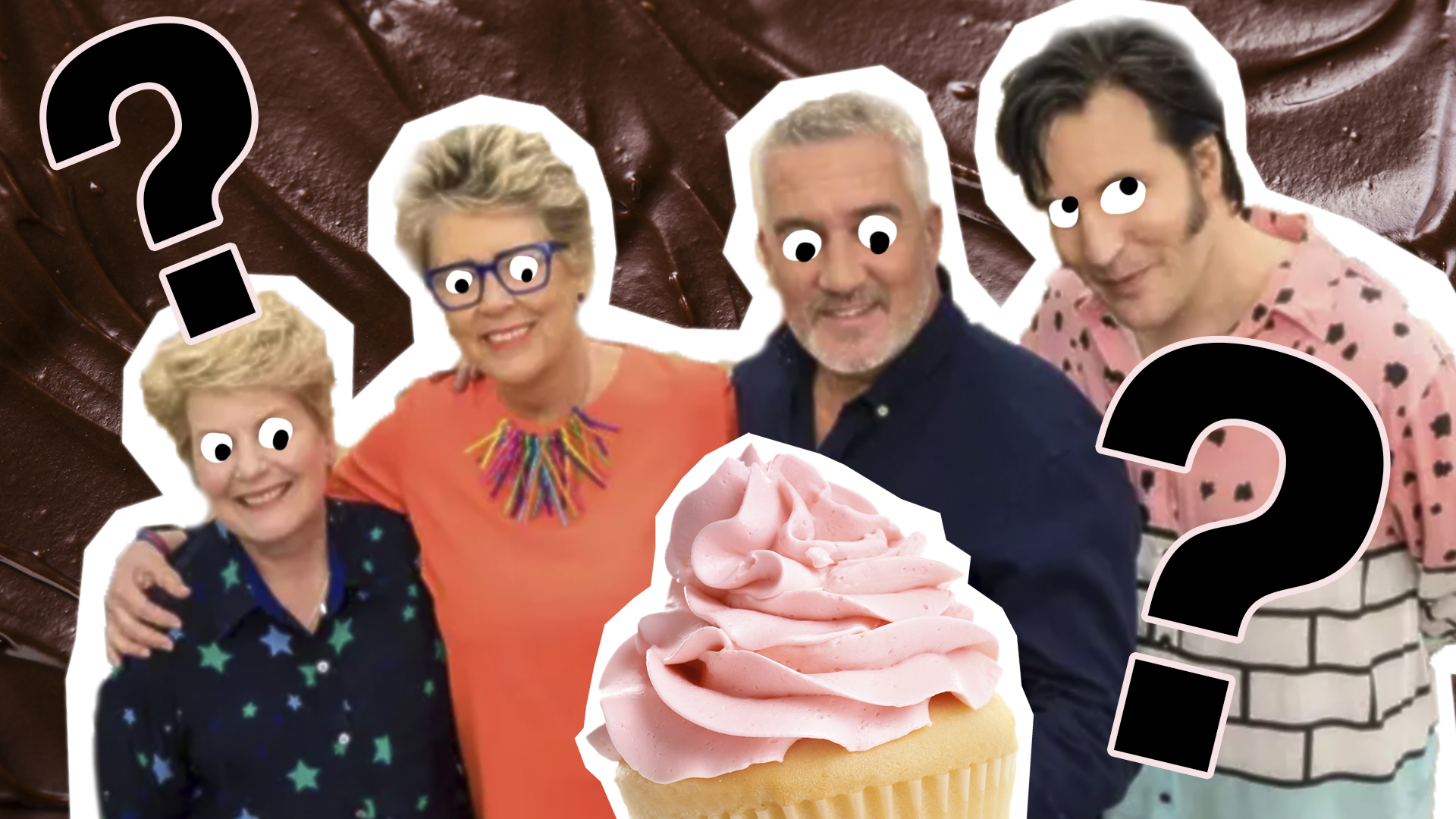 the bake off judges looking at a delicious cake