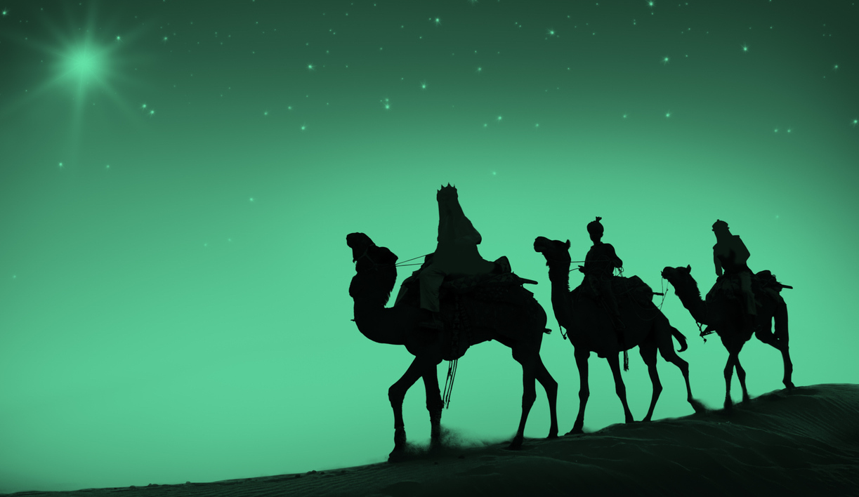 Christmas Quiz: camel shadows on green sky