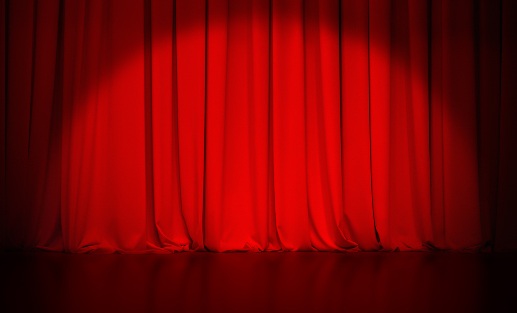 A red theatre curtain 