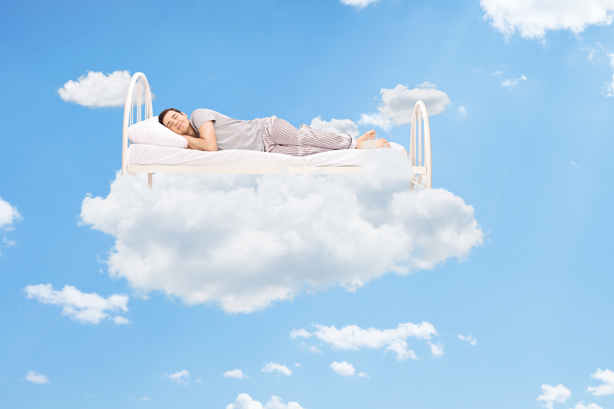A bed on a cloud