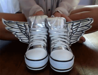 Winged shoes