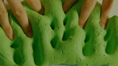 A mound of green squishy slime