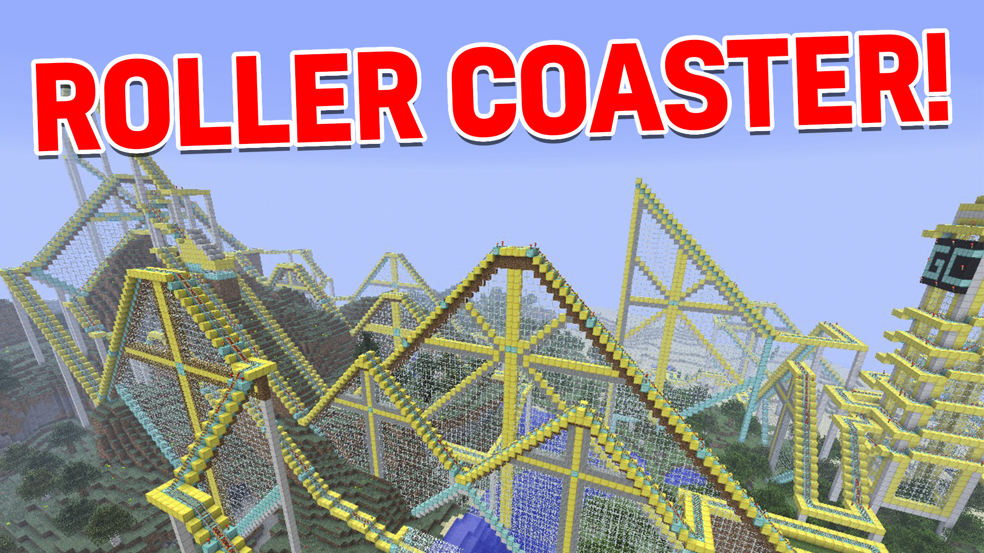 A Minecraft roller coaster