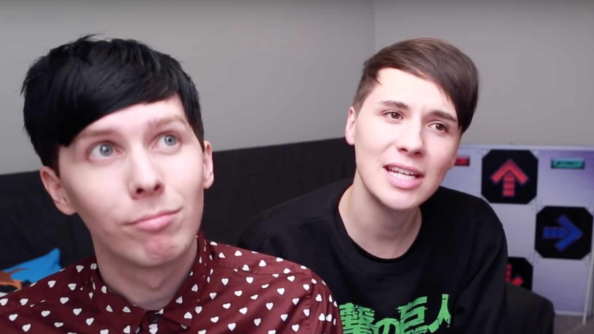 Dan and Phil play a game on Dan's YouTube channel