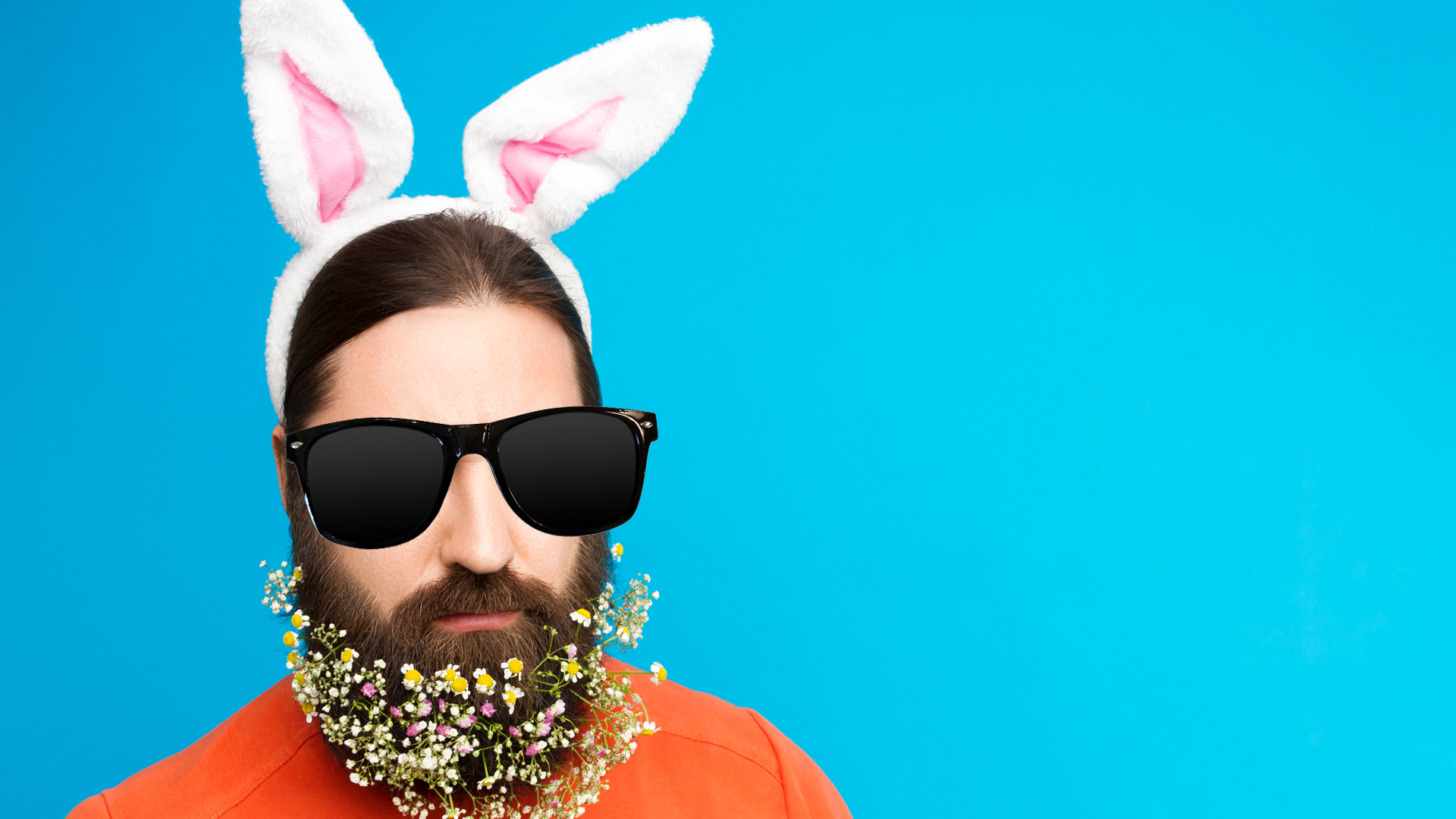 A man dressed as a rabbit