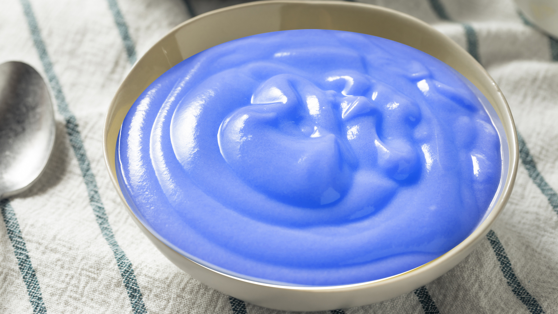 A bowl of blue slime
