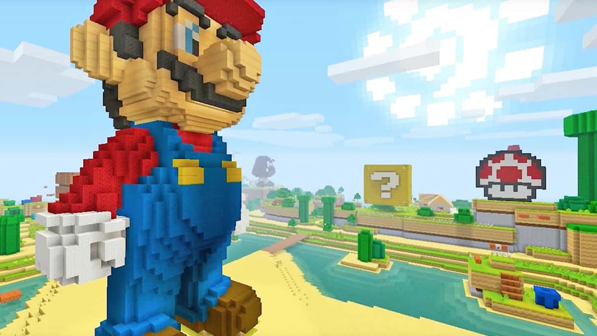 Mario in Minecraft