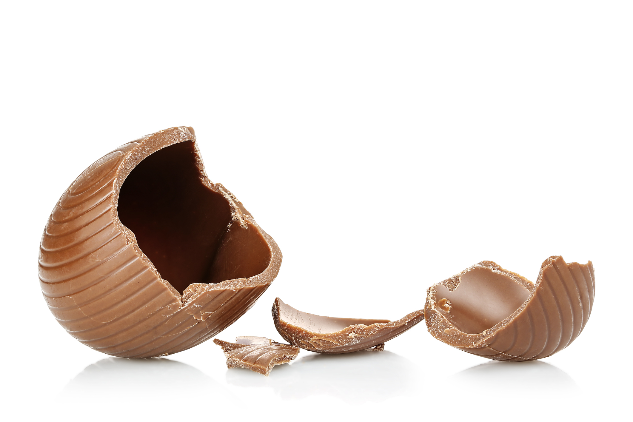 A smashed chocolate egg 