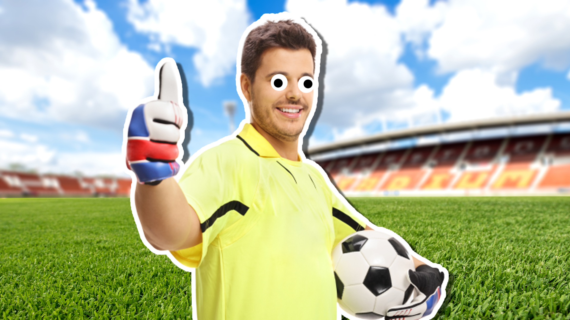 A goalkeeper giving the thumbs up because of your stylish choices