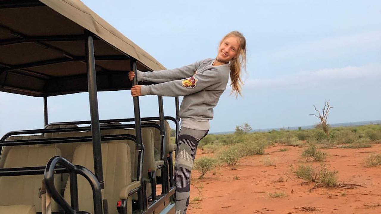 Karina on a safari holiday