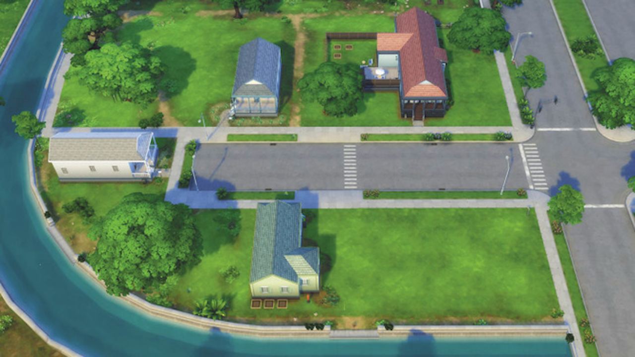 A Sims neighbourhood 