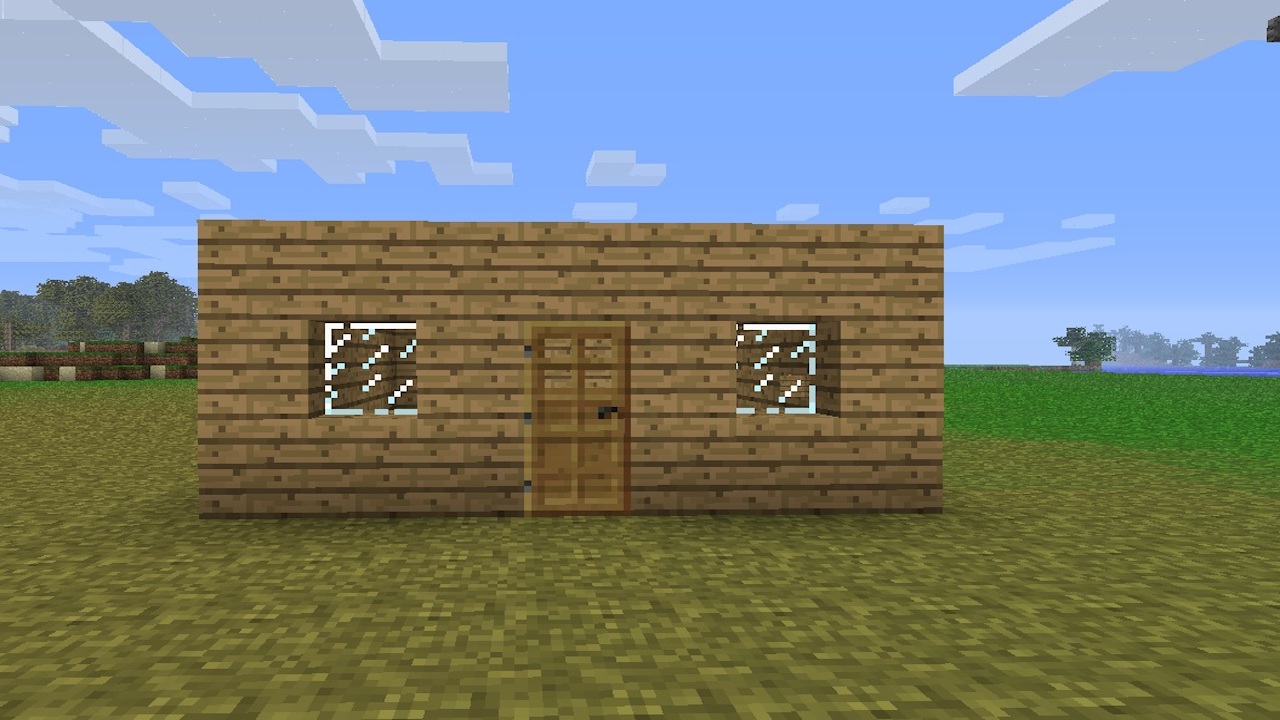 A shelter in Minecraft
