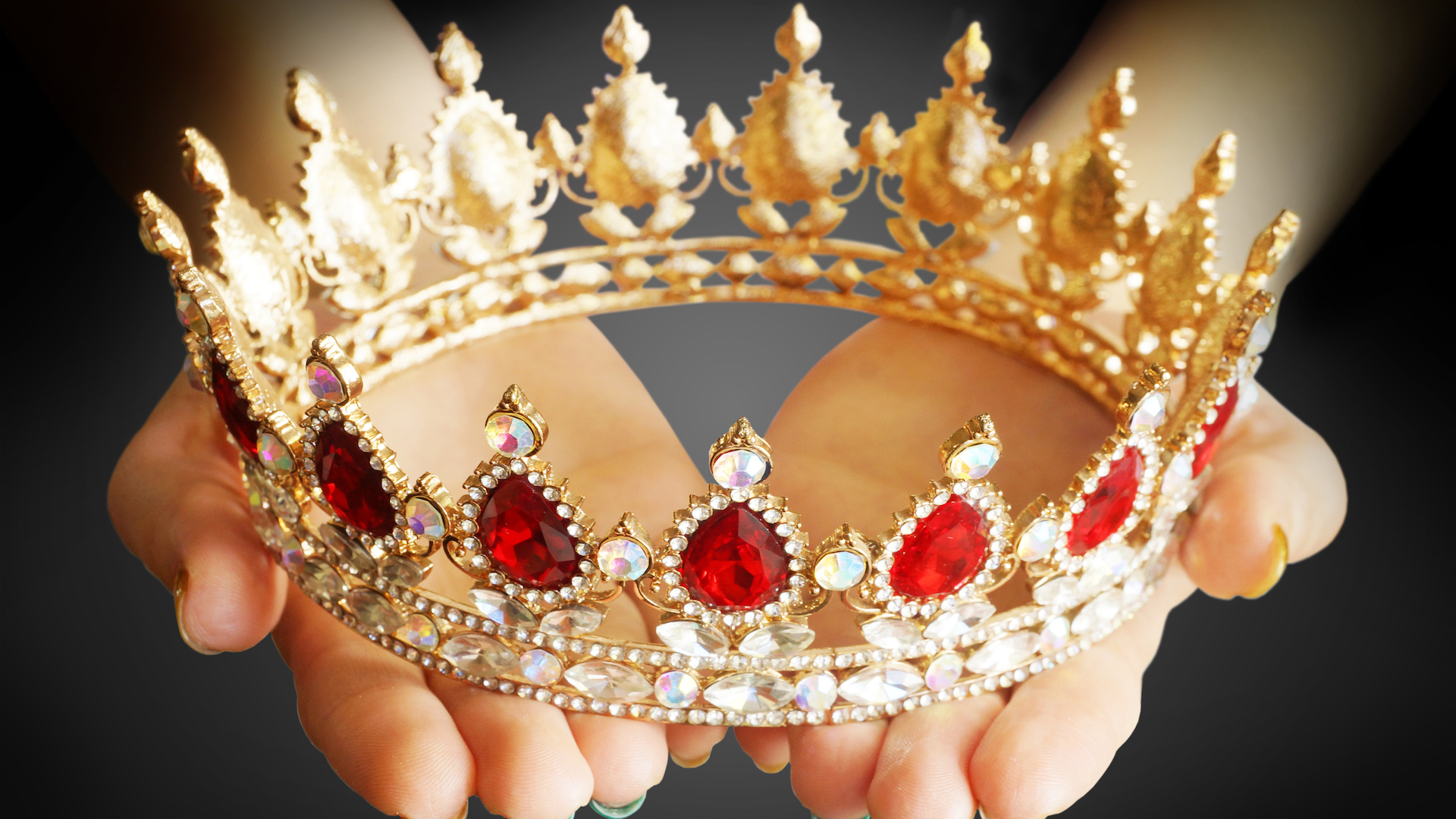 A sparkling crown covered in jewels