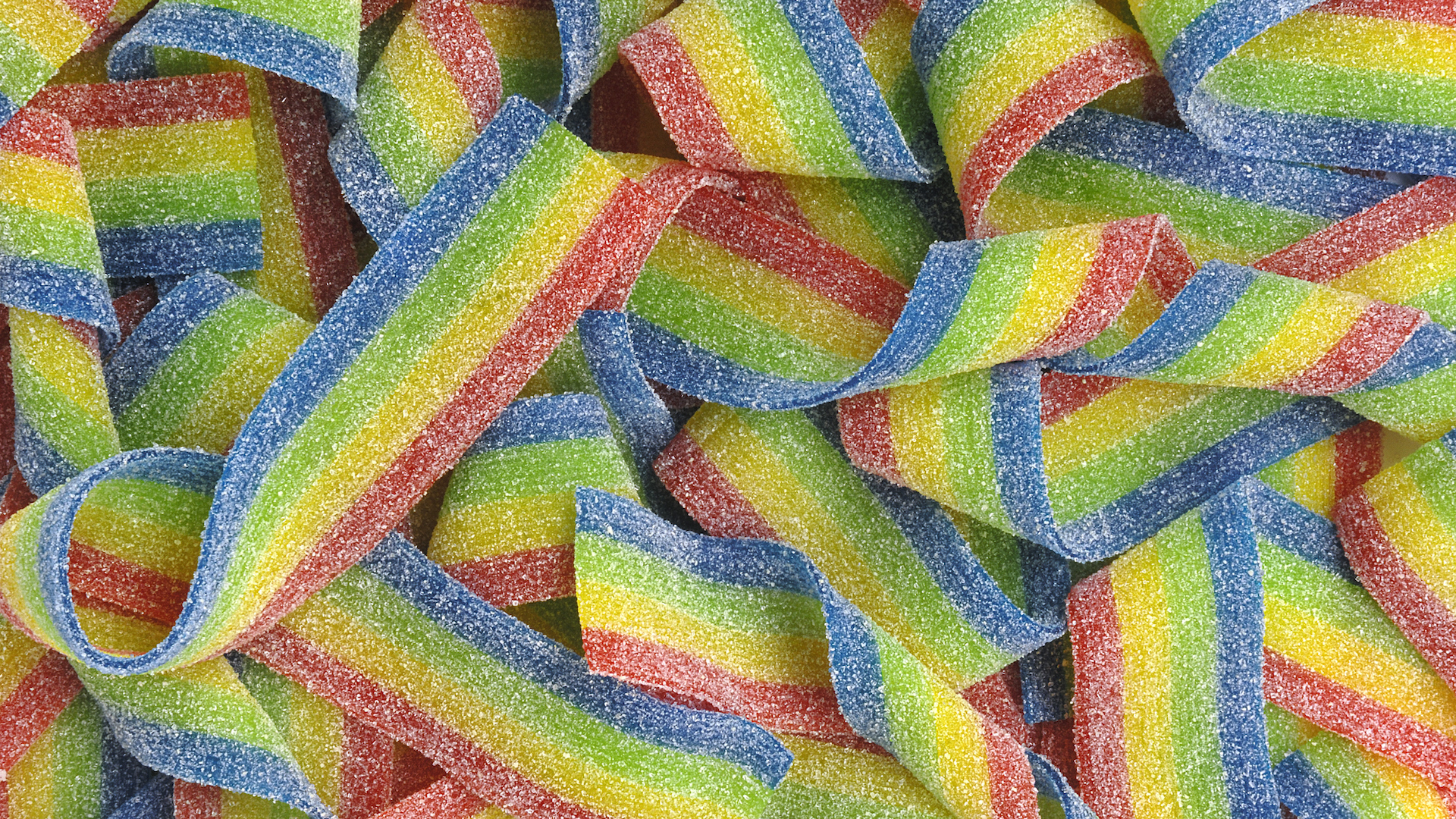 Ribbons of sour sweets