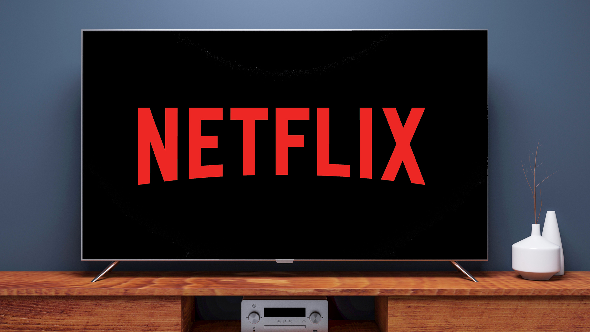 A TV showing the Netflix logo