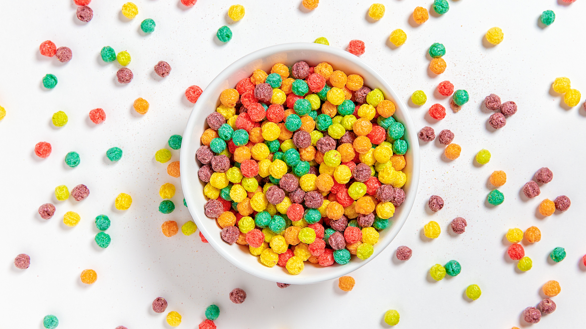 Colourful breakfast cereal
